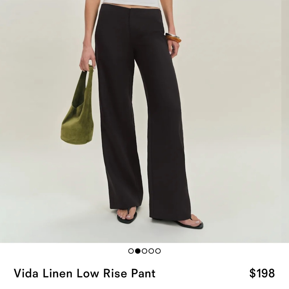 Reformation Black Wide Leg Linen Pants BRAND NEW NEVER WORN